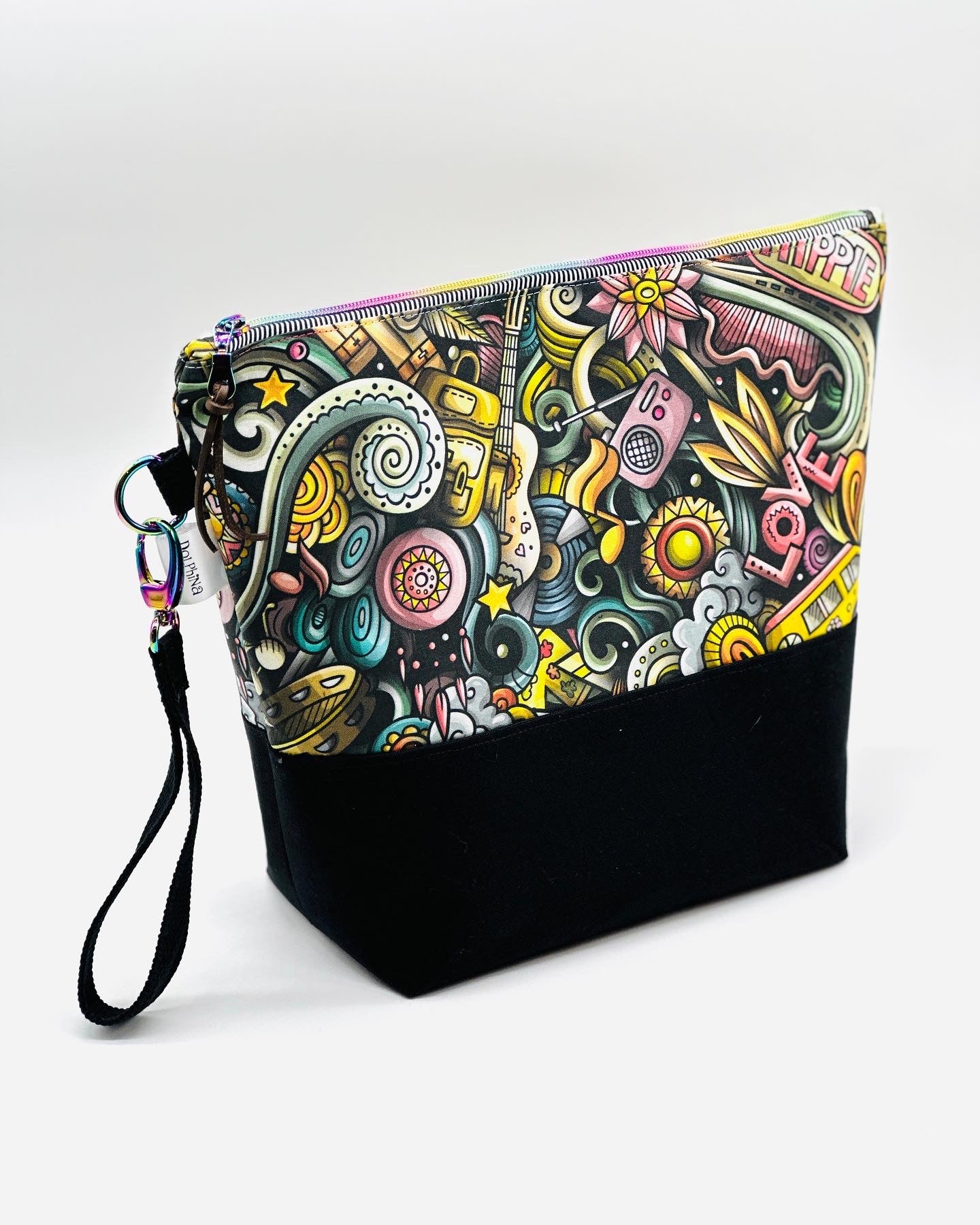 Extra large project bag - Hippie Doodle