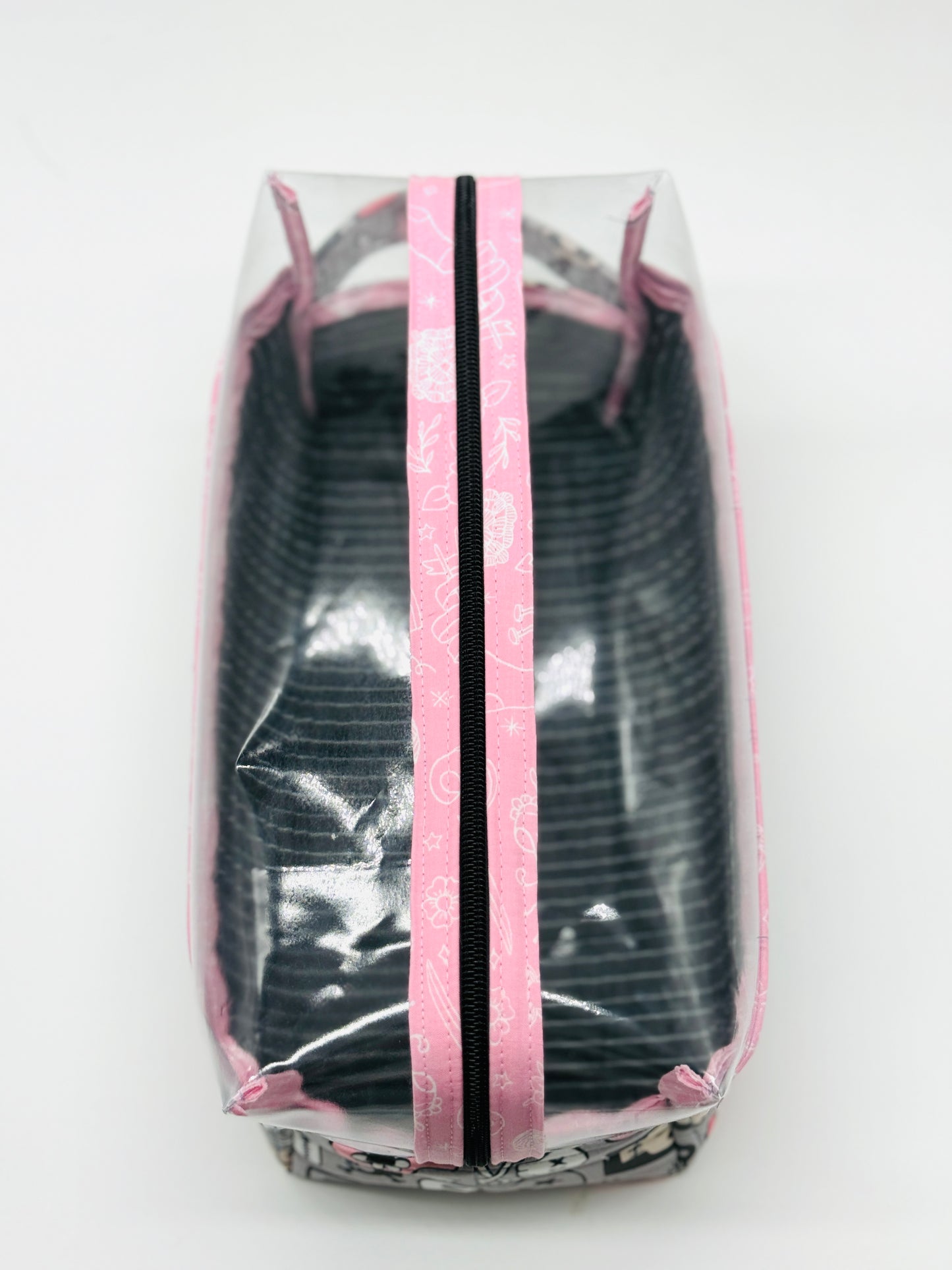 Box Bag 2.0 - Grey and Pink Sugar Skulls (size Large)