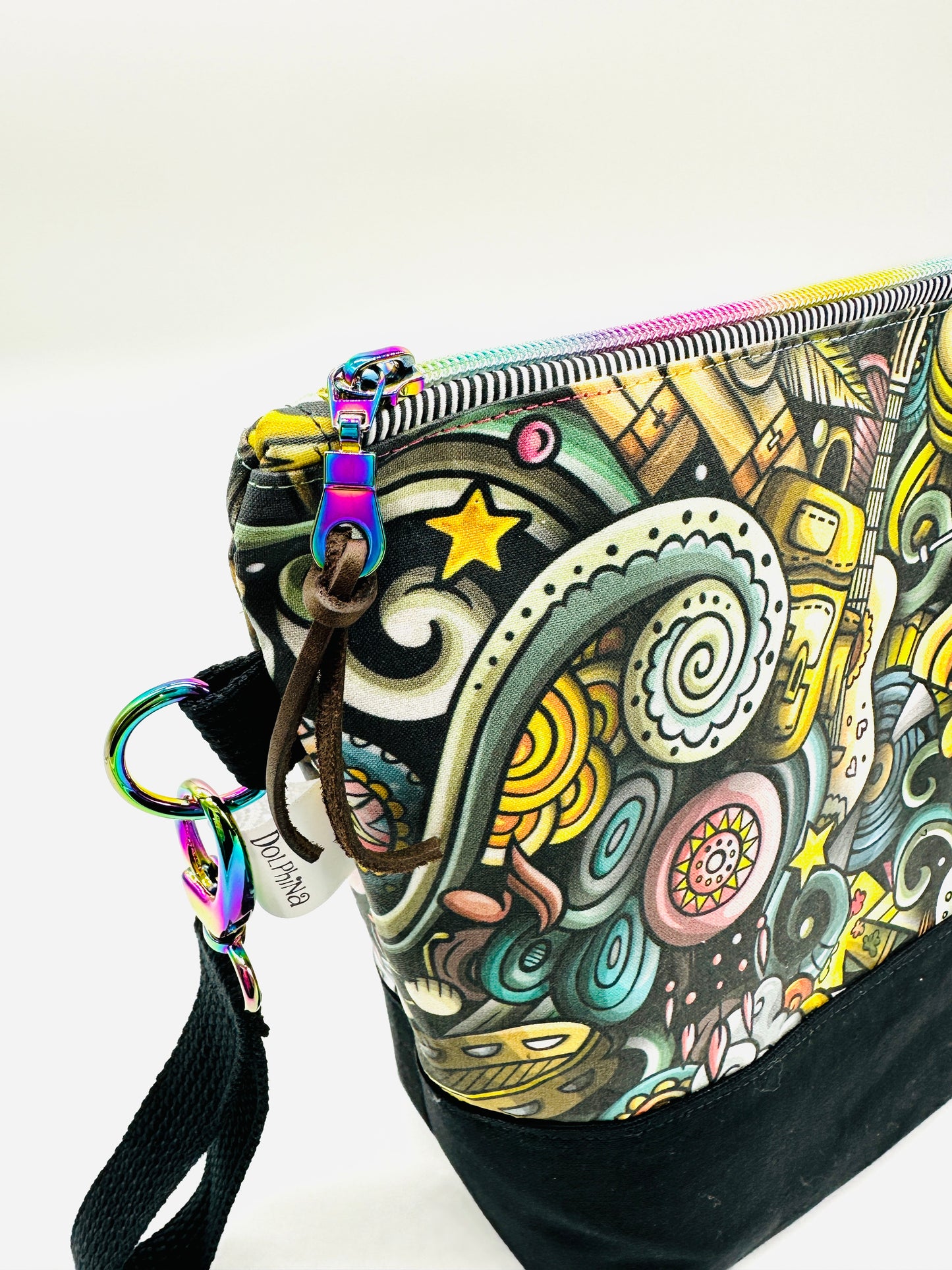 Extra large project bag - Hippie Doodle