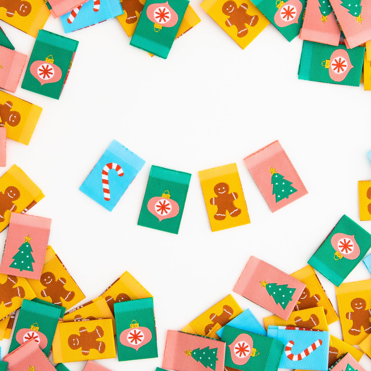 Sewing woven clothing labels by Sarah Heart