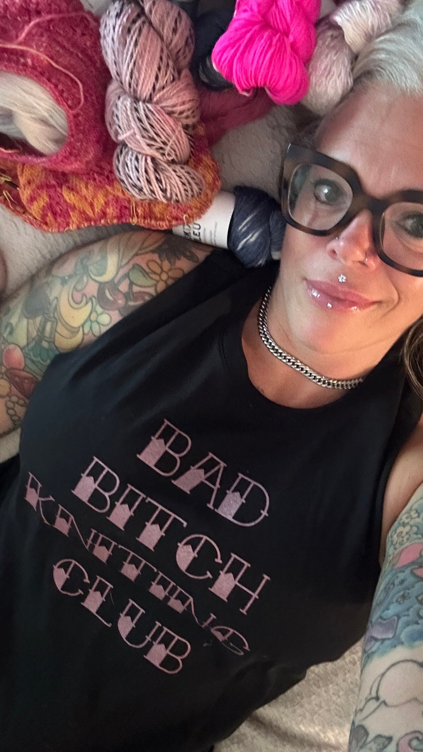 Cropped Tank - Bad Bitch Knitting Club
