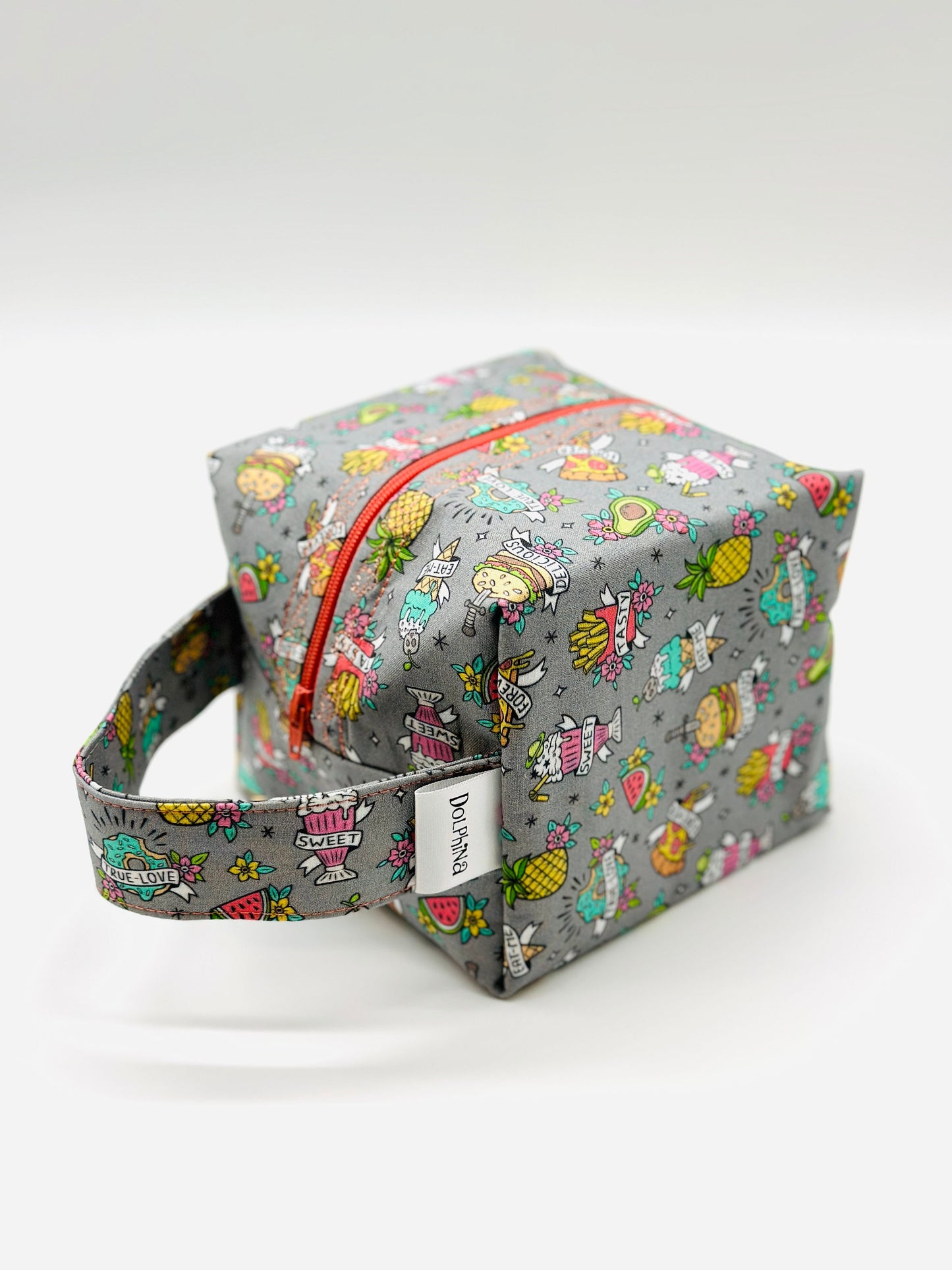 Box bag - Fast Food tattoo (grey)