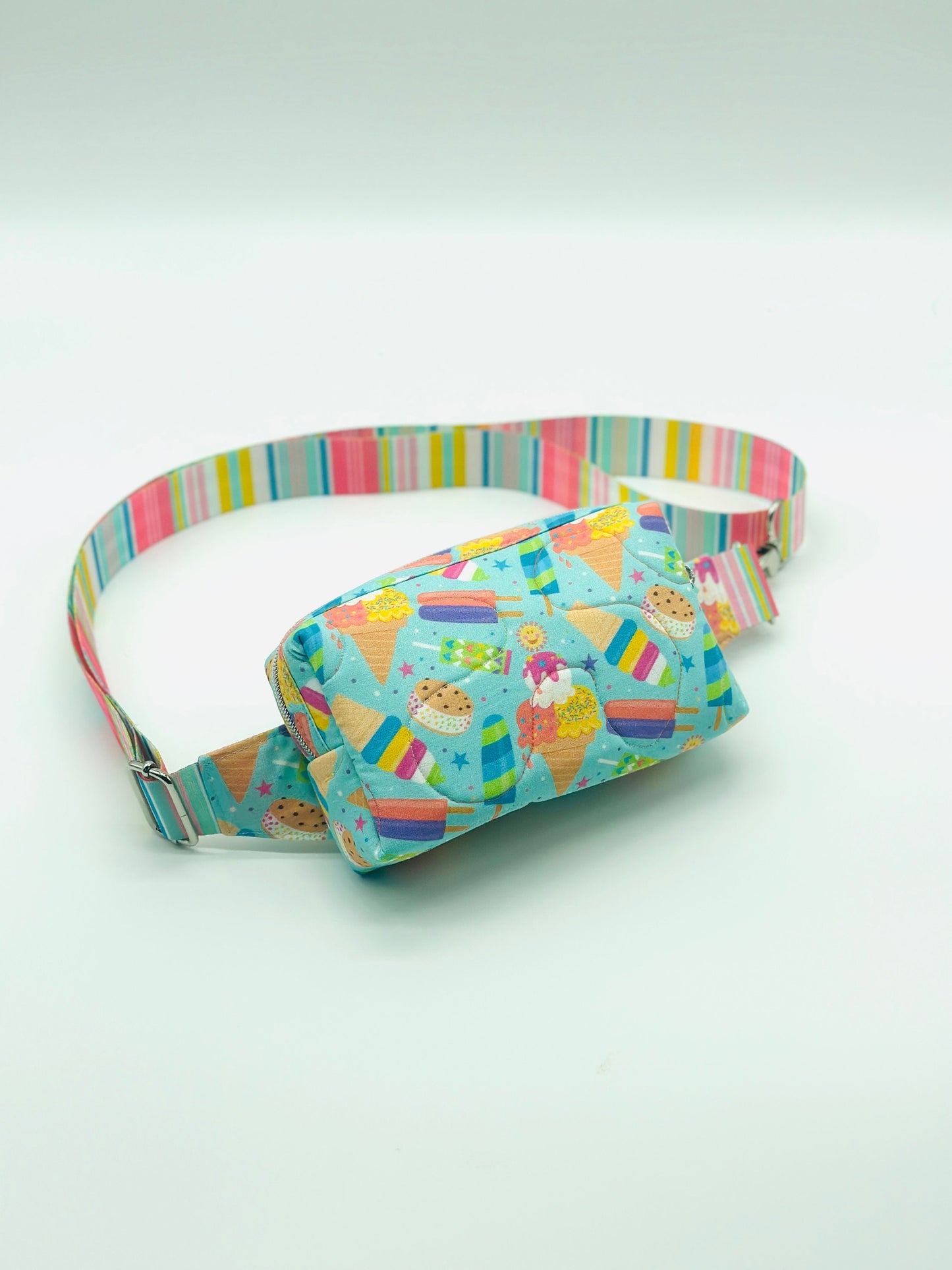 Quilted Belt Bag - Colourful Ice Cream